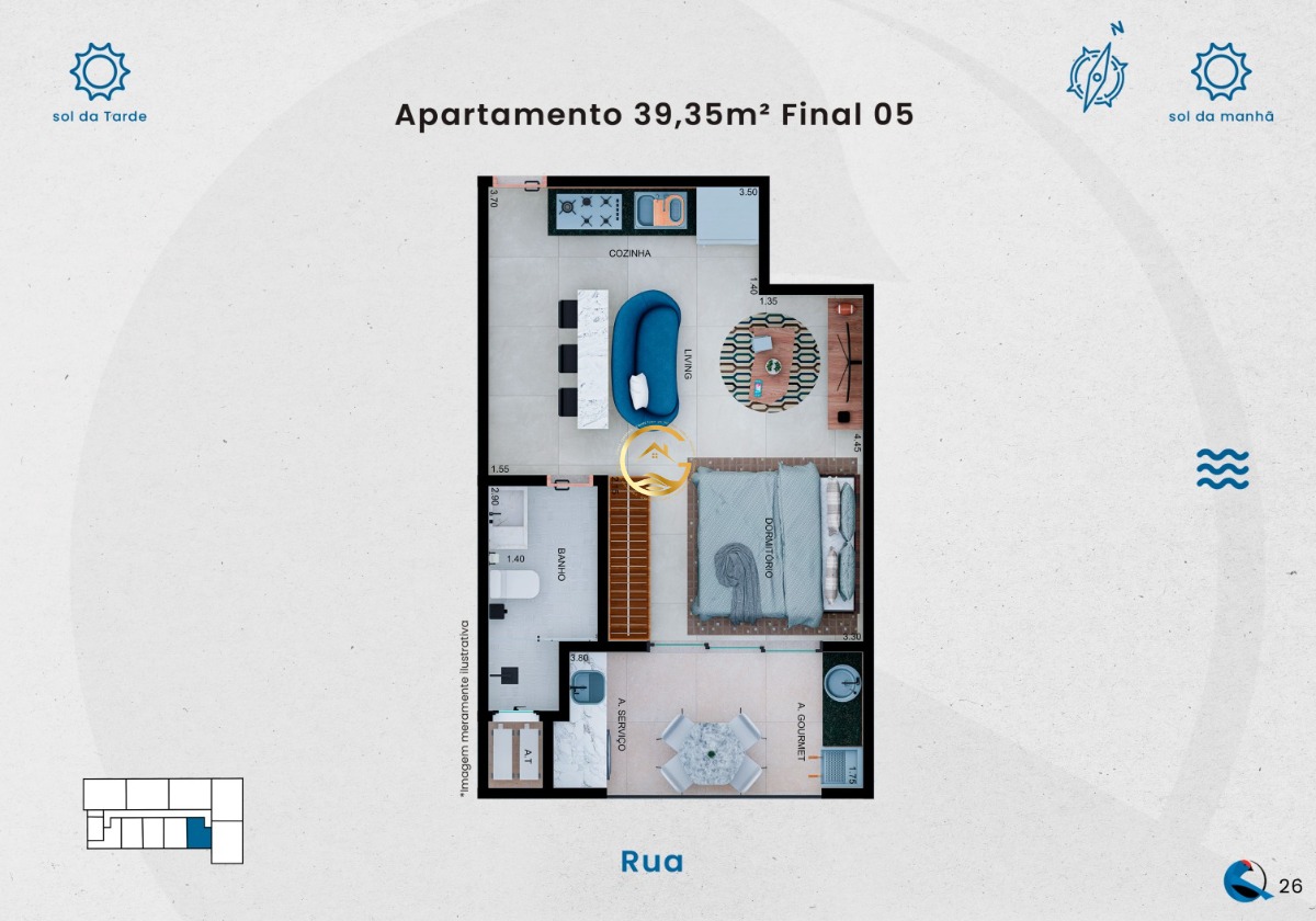 Apartamento à venda com 1 quarto, 41m² - Foto 27